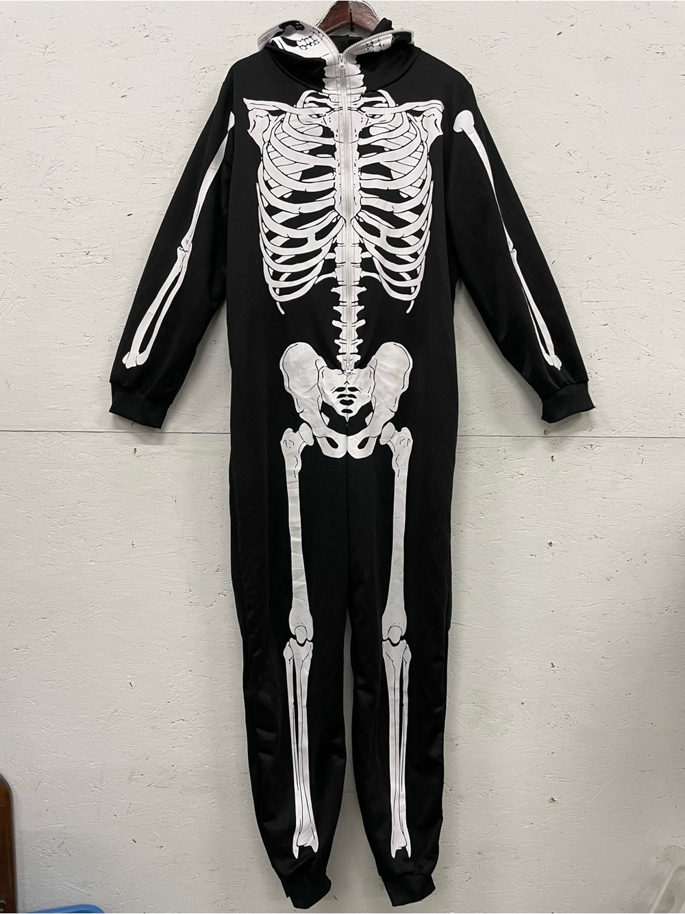 Halloween Skeleton Costume, Size XL, Onesie